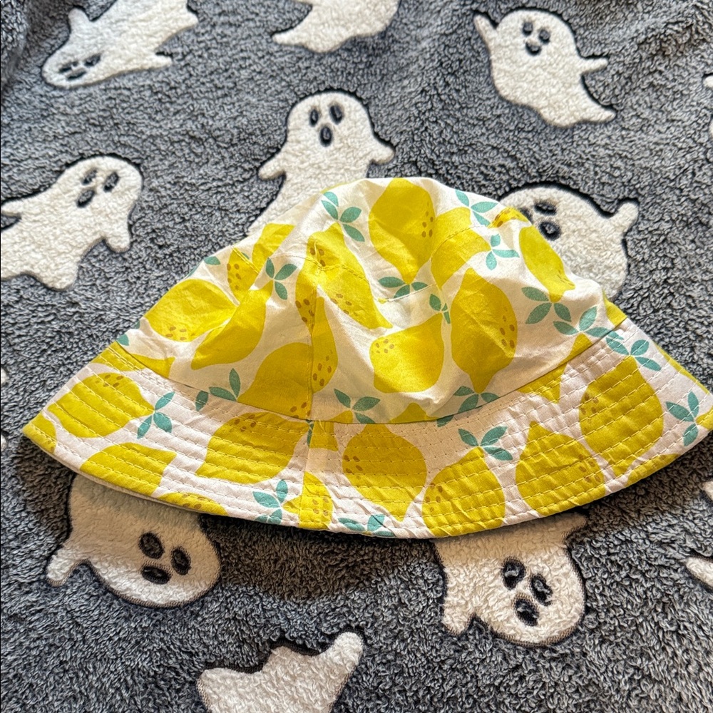 Y2K Vintage Lemon Print Bucket Hat